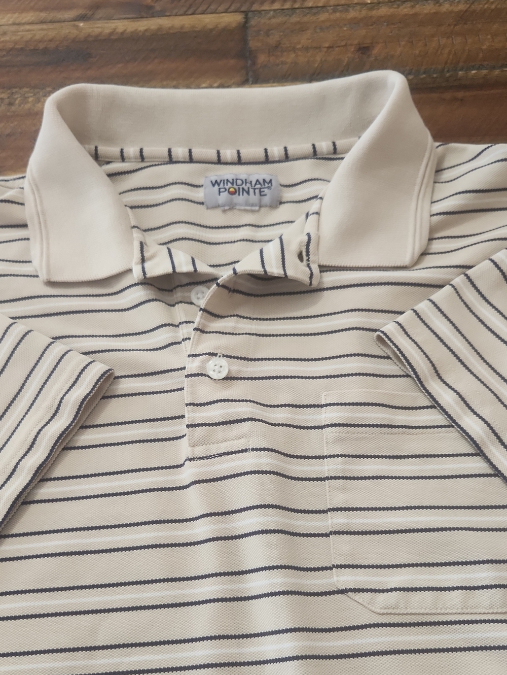 Windham Pointe Polo w/pocket in tan